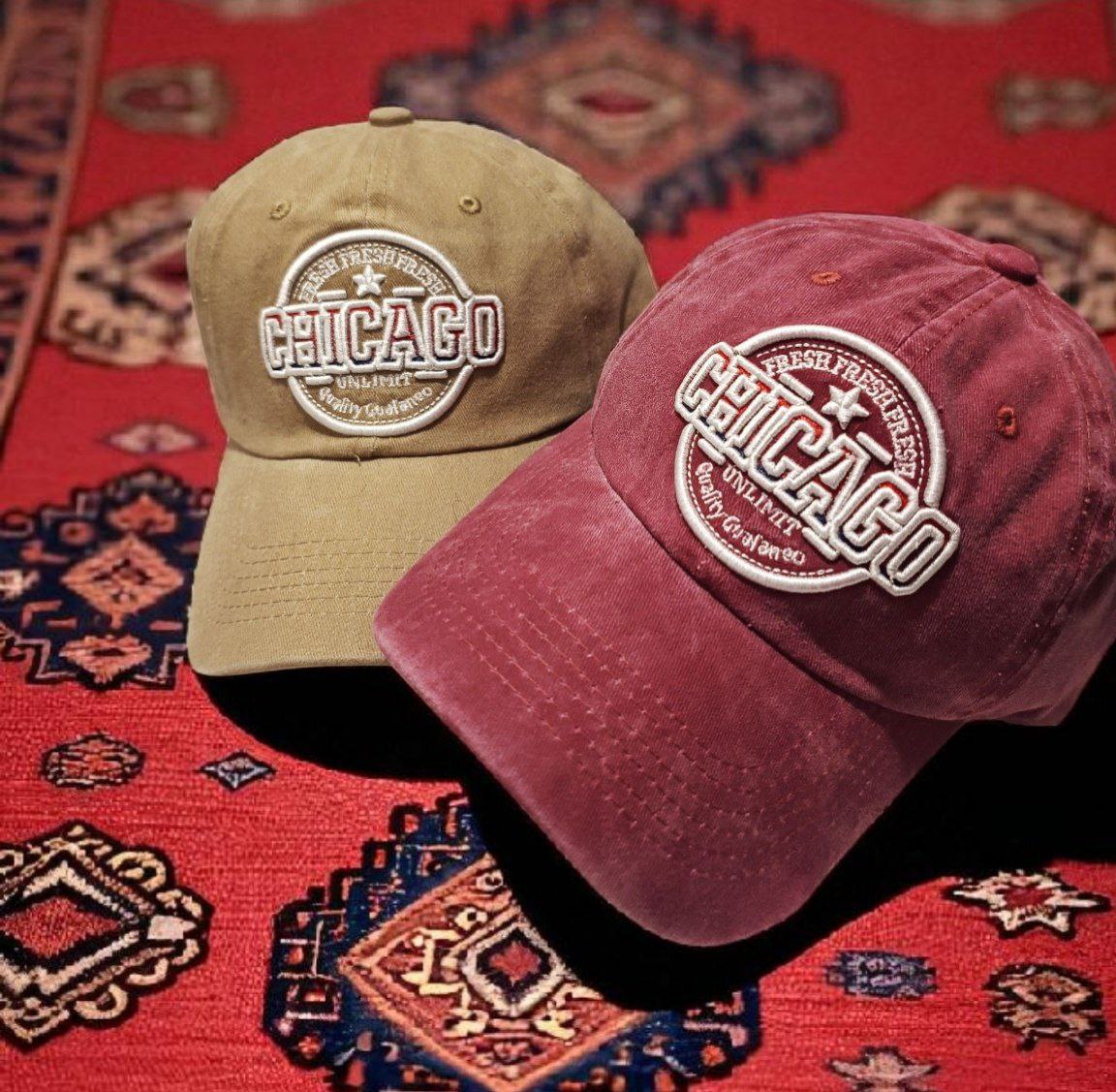 Cap/Jockey Chicago Red Coral